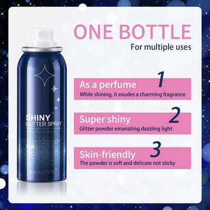 Makeup Glitter Spray Instantly Enhancing Radiance Emit Charming Radiance Quick Drying Brightening Waterproof Party Glitter Spray