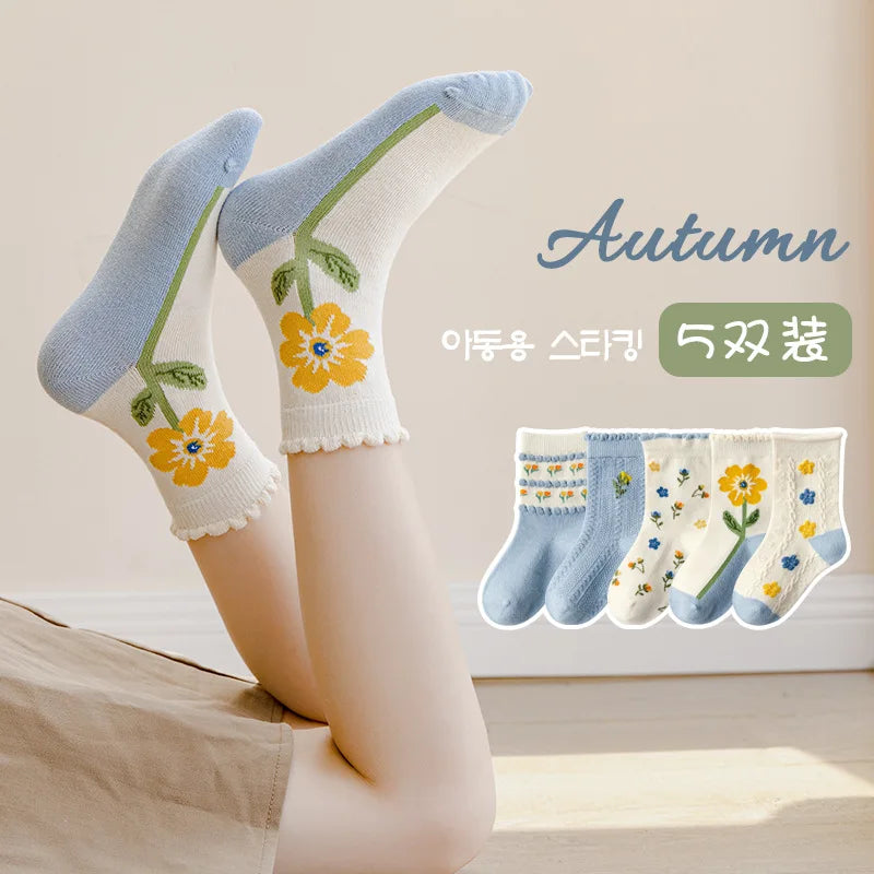 1-12Y Kids Socks Girls Socks Sweet Fancy Lace Sock Baby Toddler Spring Autumn Winter Cotton Socks Children