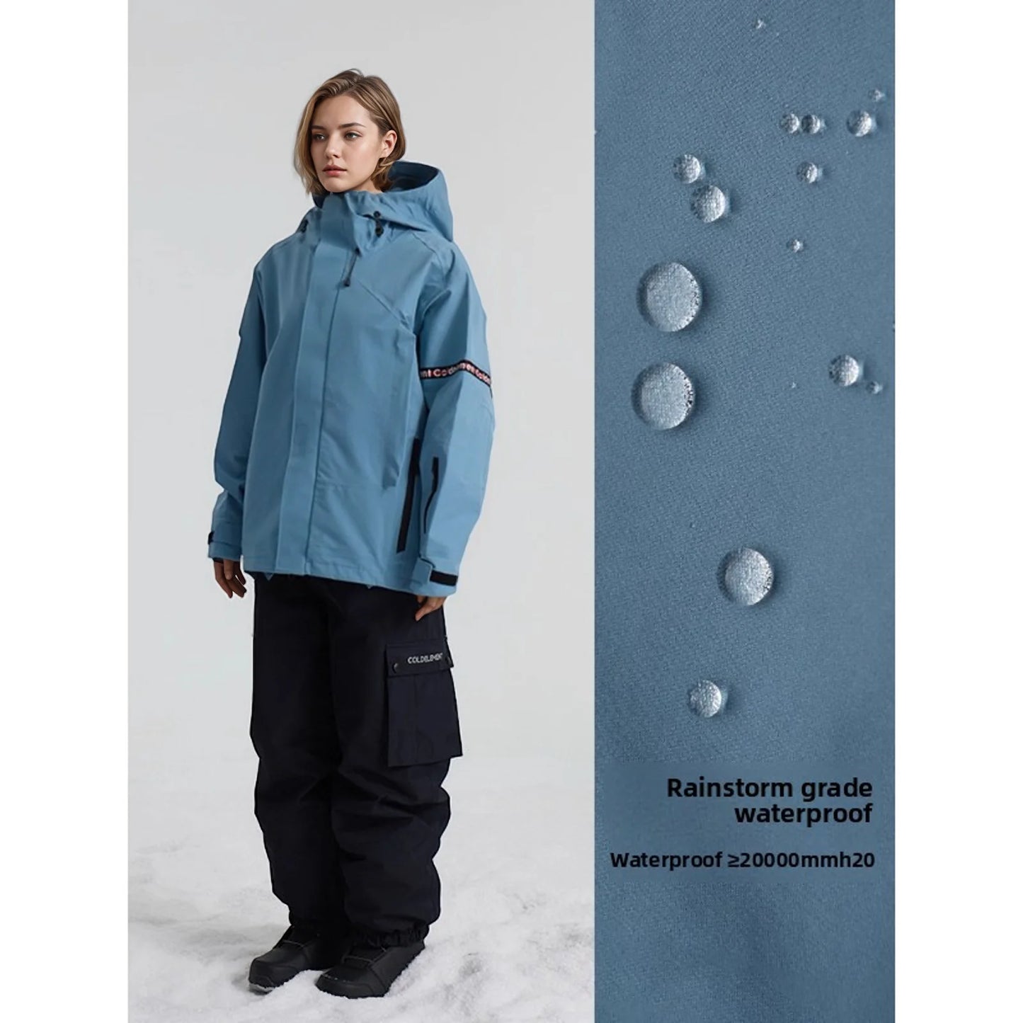 Hard Shell Ski Jacket – Waterproof 3 Layer Durable Winter Coat for Snowboarding Women