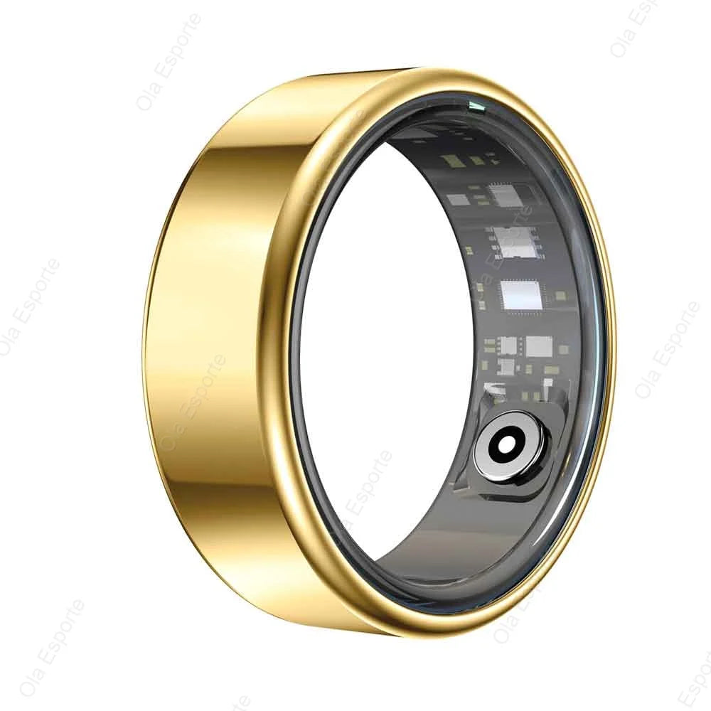 Smart Ring Men Women with Charging Case,Heart Rate Blood Oxygen,Pressure Monitor,Sleep monitoring 5ATM Waterproof For Android iOS