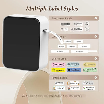 Marklife Mini Bluetooth Thermal Label Printer D110 B21 P15 Without Ink Self-Adhesive Stickers Printer For Office Kitchen School