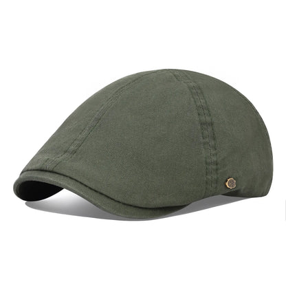 VOBOOM Classic Cotton Flat Cap Ivy Caps Men Women Newsboy Cabbie Driver Hat Season Flat CapSolid Color Casual Camouflage Beret