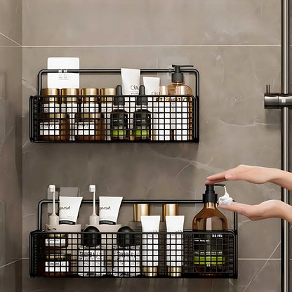 Multifunctional Bathroom Organiser - Wall Mount Toiletries Storage Rack