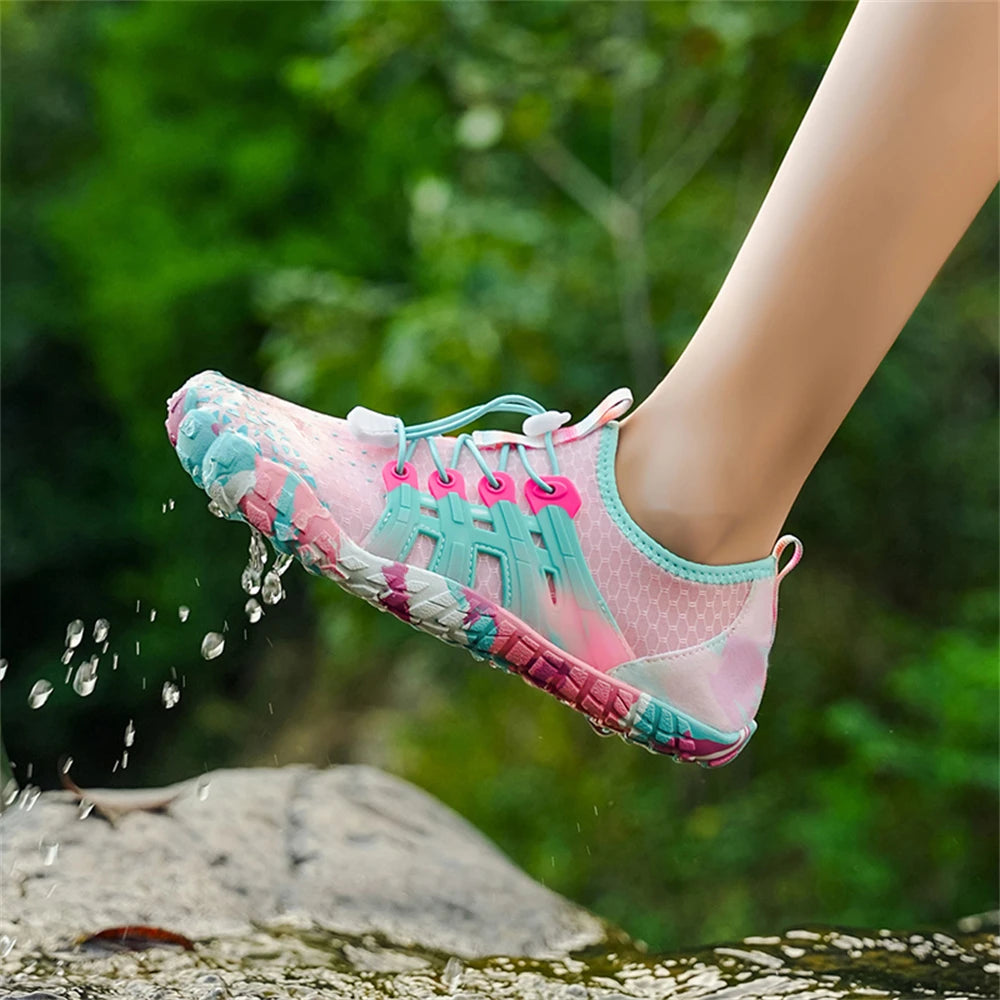Aqua Shoes Women Men Barefoot Water Shoes Quick-Drying Outdoor Beach Upstream Wading Swimming Shoe Sneakers Unisex Trekking Surf