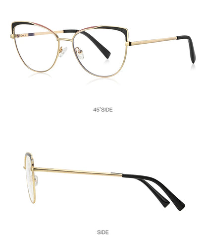 Photochromic Prescription Glasses Women Cat Eye Butterfly Frame Progressive Eyewear