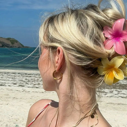 2025 New Vacation Egg Flower Hair Clips Hawaii Beach Claws Bohemian Hairpin for Girls Women Hair Claws