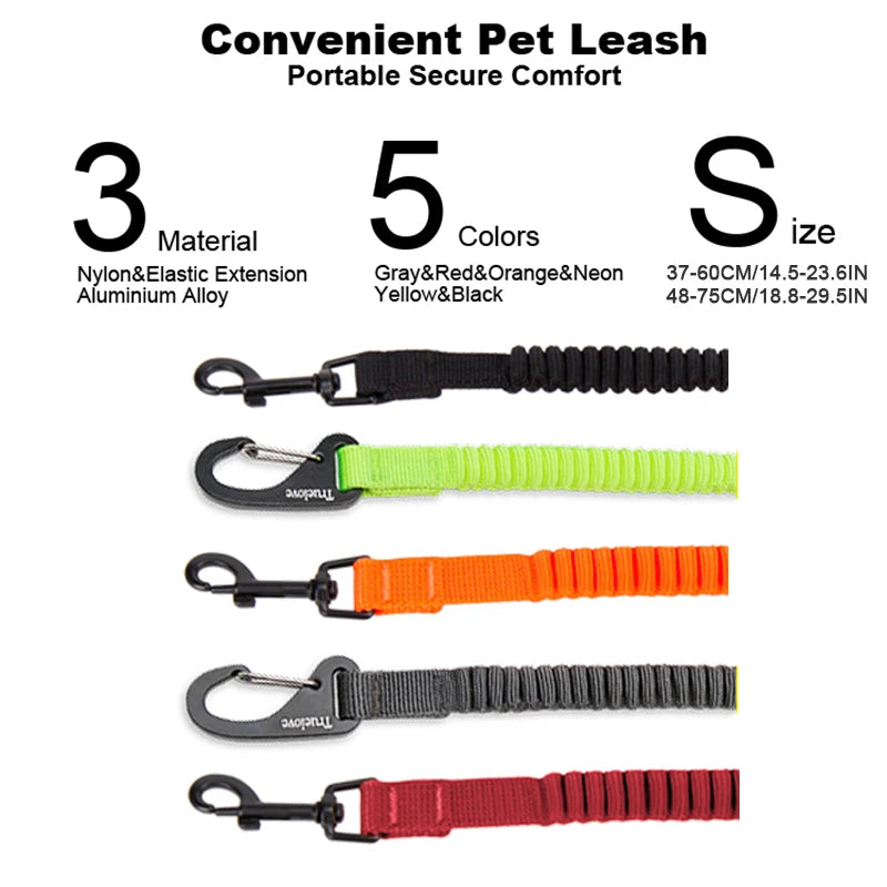 Truelove Short Bungee Dog Nylon Leash Rope For Dog Collar Extension Retractable For All Breed Training Running Walking TLL2971