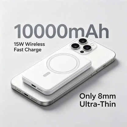 10000mAh Magnetic Wireless Power Bank Ultra Slim PD 20W Fast Charging Portable Charger for IPhone17/16/15/14/13/12/11