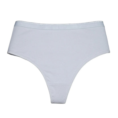 1PC Thongs Women Cotton Panties Female High Rise G-String Sexy High Leg Cut Bikini Solid Color T-back Breathable Lingerie S-L