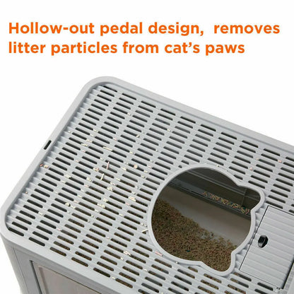 Foldable Cat Litter Box - Enclosed Front Entry  Top Exit Toilet with Massager Scoop - ZOOMNSTORE