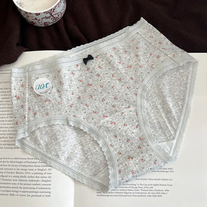 Fresh and Simple Style Class A Cotton 100A Antibacterial Extended Crotch Seamless Women's Triangle Underwear