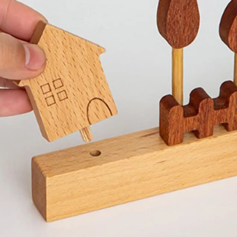 Charming Solid Wood Key Hook Rack - Punch-Free Wall Mount Storage For Keys, Coats & Towels - Perfect Home Decor Accessory