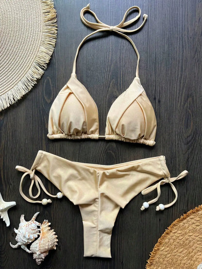 Triangle Bathing Suit - Brazilian Bikinis Two Piece Bikini Push Up Swimsuit Low Waist