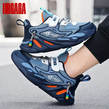 Big Kids Running Shoes Breathable Mesh with EVA Cushion - Non-Slip Rubber Sole Lightweight for School Sports