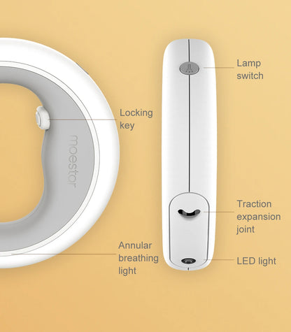 MOESTAR 2022 UFO Retractable Pet Leash 2 plus 3.0m Flexible Dog Traction Rope with Rechargeable LED Light Ring Shape