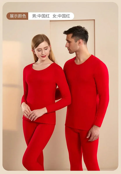 Men Wool Winter Long Sleeves Thermal Warm Thick Sweater Thermal Underwear Soft Fleece Lined Long Johns Set Thermal Clothes