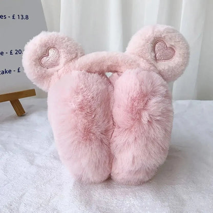 Bear Ears Earmuffs - Plush Cashmere Winter Ear Warmers | Soft Thermal Ear Covers