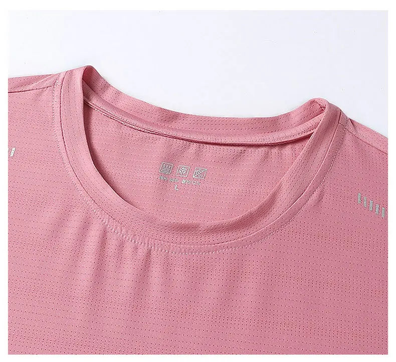 Women's Running T-Shirt – Reflective Quick-Dry Ice-Silk Sports Tee