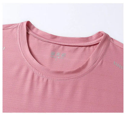 Women's Running T-Shirt – Reflective Quick-Dry Ice-Silk Sports Tee