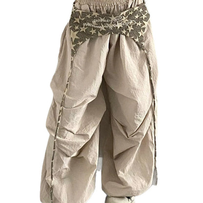 Designer Layering Cargo Pants Women Summer Lightweight Quick-Dry Jazz Dance Trousers Baggy Paratrooper Streetwear Wide Leg Pants