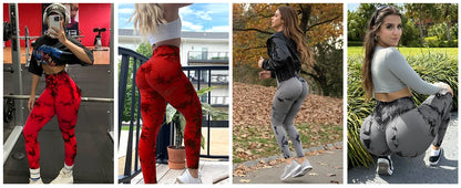 High Waisted Yoga Leggings - Seamless Butt Lifting Tummy Control Pants for Women