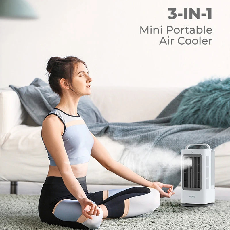 1700ml 3-IN-1 Mini Portable Air Cooler with Infrared remote control 120 degree swing air conditioner 3-speed Household Desk