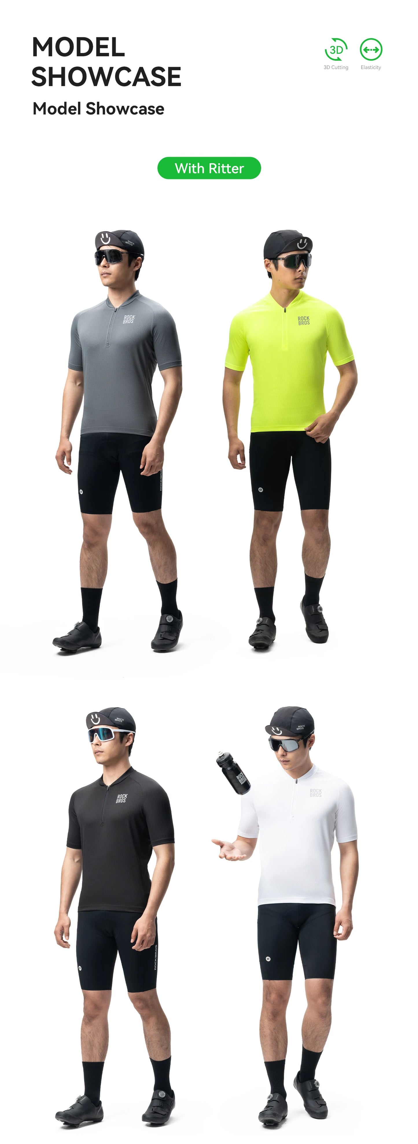 Men's Cycling Polo Jersey – Lightweight Half-Zip Short-Sleeve Top