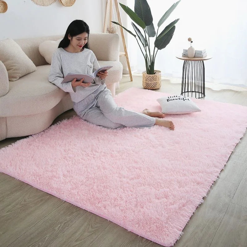Modern Living Room Rug – Large Size Nordic Style Polyester Area Carpet Mat