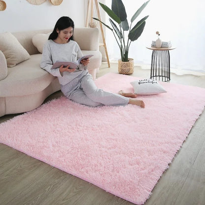 Modern Living Room Rug – Large Size Nordic Style Polyester Area Carpet Mat