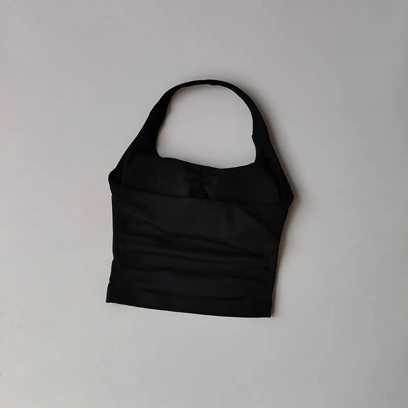 2PCs Peach High Waist Belly Hip Lifting Sports Bras Shorts Suit Gathering Shock-proof Neck Halter Yoga Suit Running Fitness Set