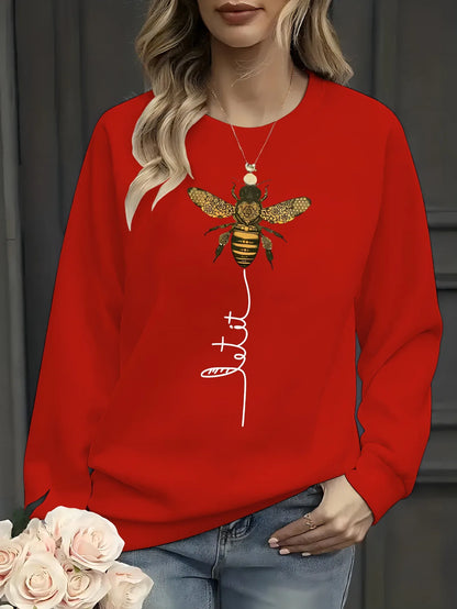 Women's Autumn and Winter Loose Casual Cartoon Zipper Bear Pattern Printed Velvet Long-Sleeved Round Neck Sweatshirt Pullover