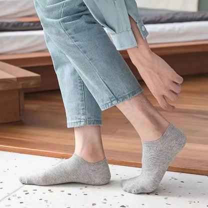 Unisex Casual Plain Color Boat Socks Thin Breathable Comfy Anti Odor Sweat-absorbing Ankle Socks For Men Women black,white,gray