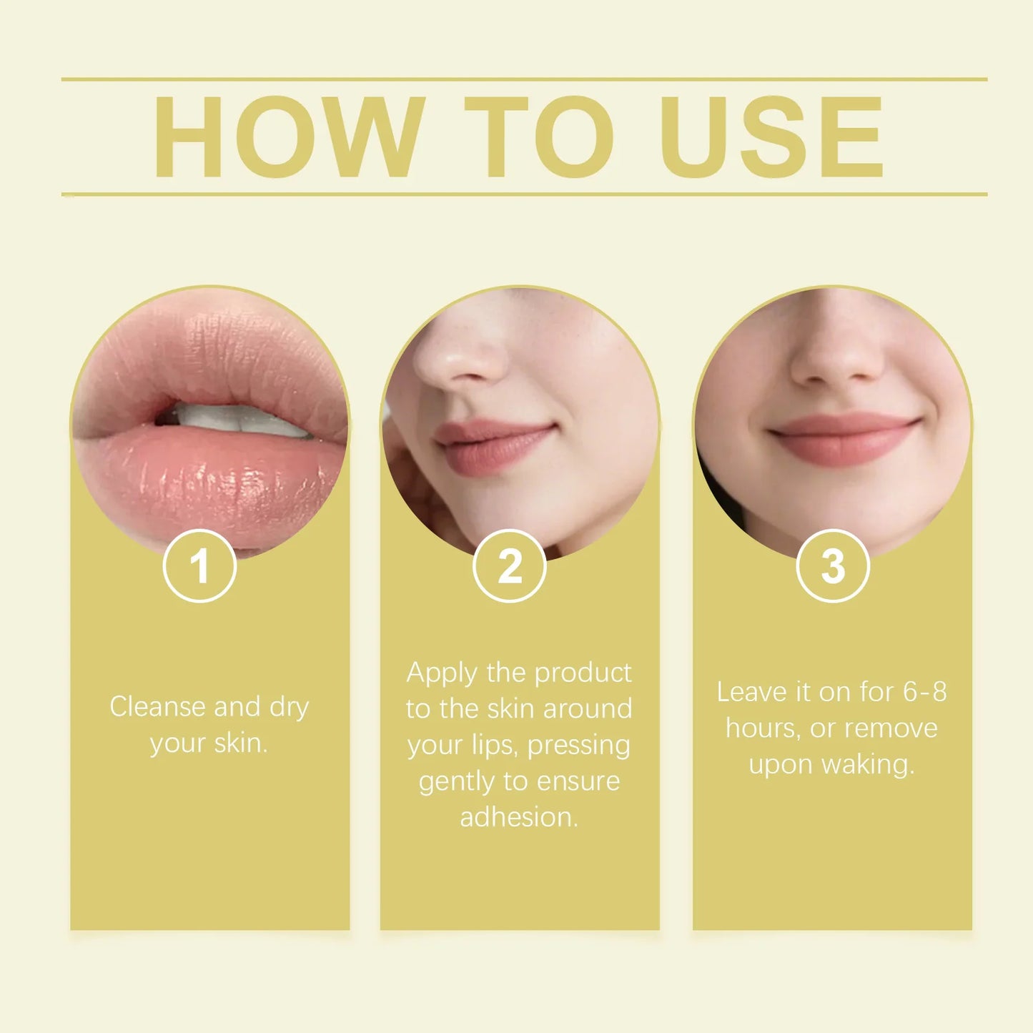 Lip Wrinkle Removal Patches Fade Fine Lines Smoothing Lip Lines Long-Lasting Hydration Anti Wrinkles Lifting Lip Care Patches