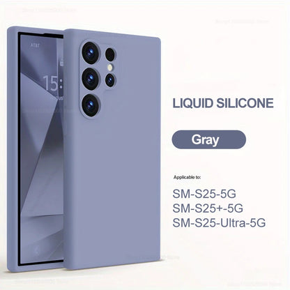Case For Samsung S26 Ultra Liquid Silicone Case For Samsung Galaxy S26 S25 S24 Ultra Plus Soft Cover For Samsung S23 Ultra Cases
