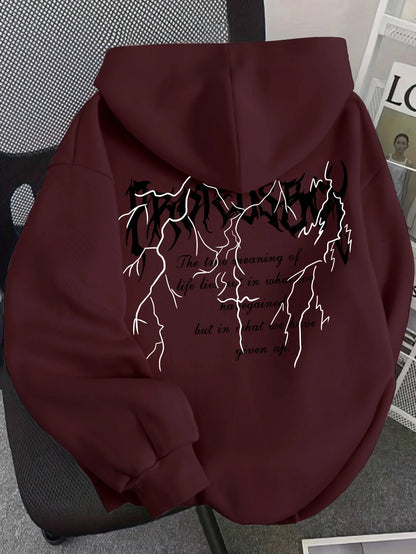 Women's fashionable hooded sweatshirt with fashionable creative design and English letters hoodie sweatshirt hoodie