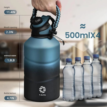 FEIJIAN Thermos Bottle 1.9L Large Capacity Stainless Steel Thermal Water Bottle Cold and Hot Vacuum Flask With rope Gym