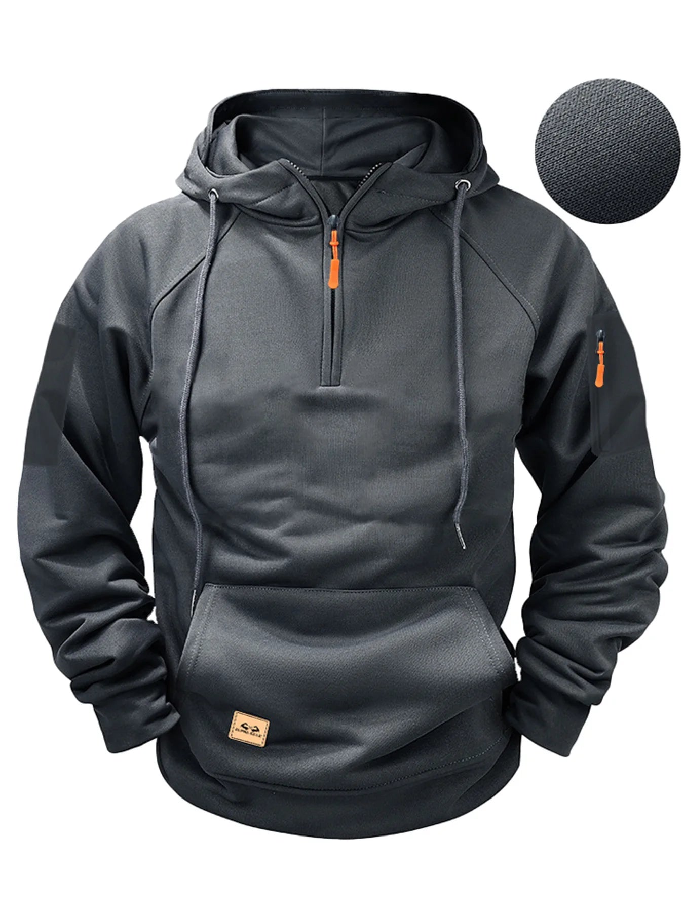 2025 New Men's Keep Warm Hoodie Streetwear Jacket Long Sleeve Sweatshirts Zipper Hooded Pullover Male Running Hooded Sweatshirt