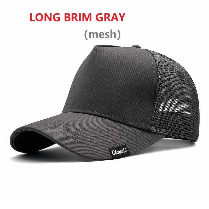 Big Head Man Large Size Mesh Baseball Hats Outdoors Plus Size Sport Caps Dad Oversize Trucker Cap 56-61cm 62-66cm