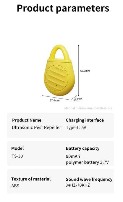 Ultrasonic Electronic Mosquito Indoor Intelligent Automatic Mosquito Repellent Portable Outdoor Camping RepellentCharging