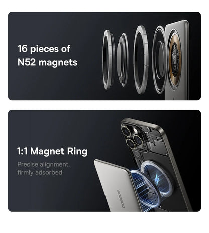 【CCC】Baseus 10000mAh Magnetic Power Bank PD 27W, 5000mAh Magnetic Power Bank PD 20W Card-Sized Powerbank For iPhone 17 Samsung