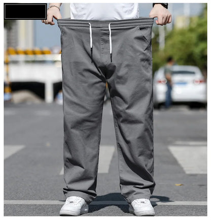Large Size Men's Casual Pants XL-8XL Plus Size Straight Loose Fit Trousers Elastic Waist Oversized Cotton SweatPants Outdoor