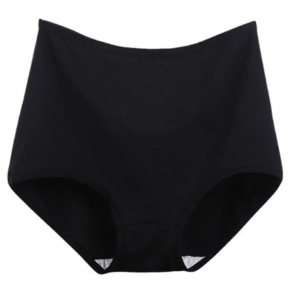 3pcs Cotton Women Panties Lady Plus Size Underwear Large Size High Waist Briefs Breathable Solid Color Female Lingerie