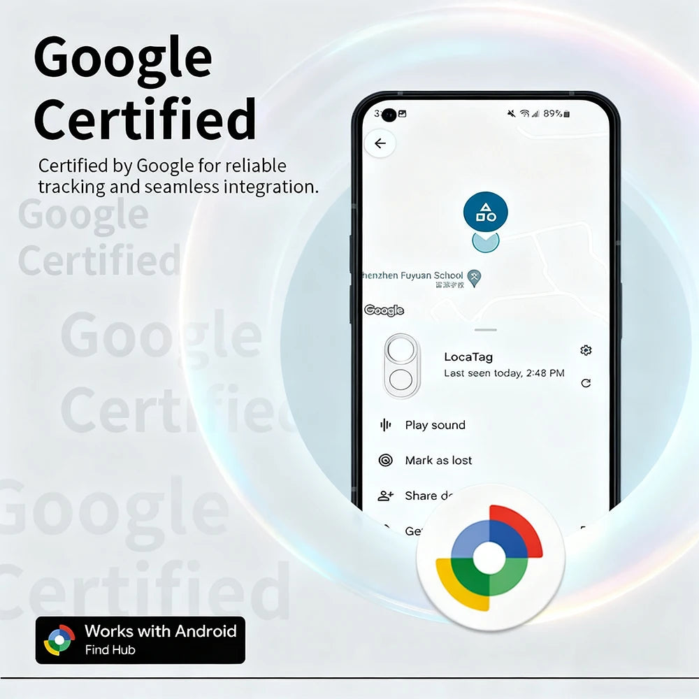 Google Find My Smart Tag Bluetooth Tracker Anti Lost Item Finder Locator for Android Keys Wallet Luggage Pet Replaceable Battery