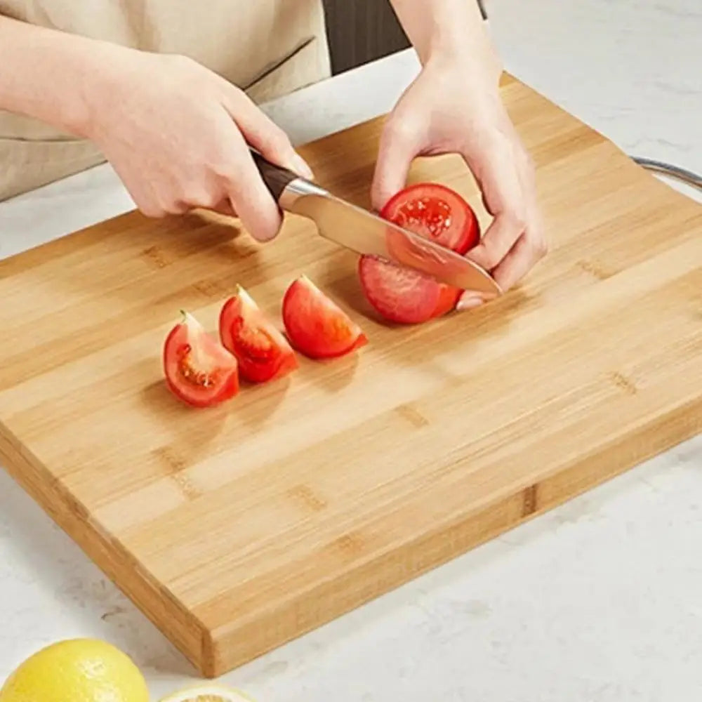 Bamboo Cutting Board – Double Sided Kitchen Cutting Board | Thick Durable Wood Chopping Block