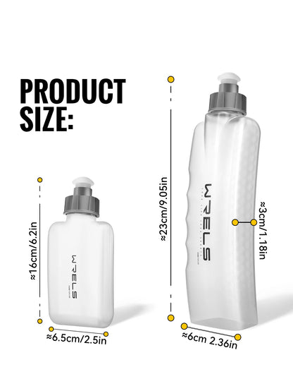 WRELS Running Water Bottle Handheld Sports PP Eco-Friend Water Bottle Portable Cycling Hiking Fitness Holding Sports Kettle
