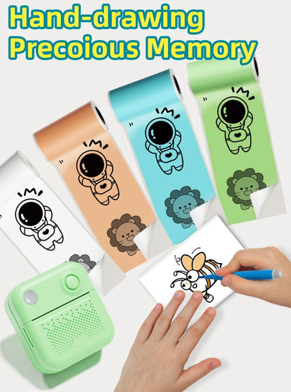 Dolewa D3 Portable Printer Thermal Paper Stickers Paper Mini Printers Labels Maker Printer for Error Printing Photo Printing