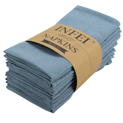 Cotton Linen Napkins Set of 12 - Soft 40x40cm Placemats for Dining  Events