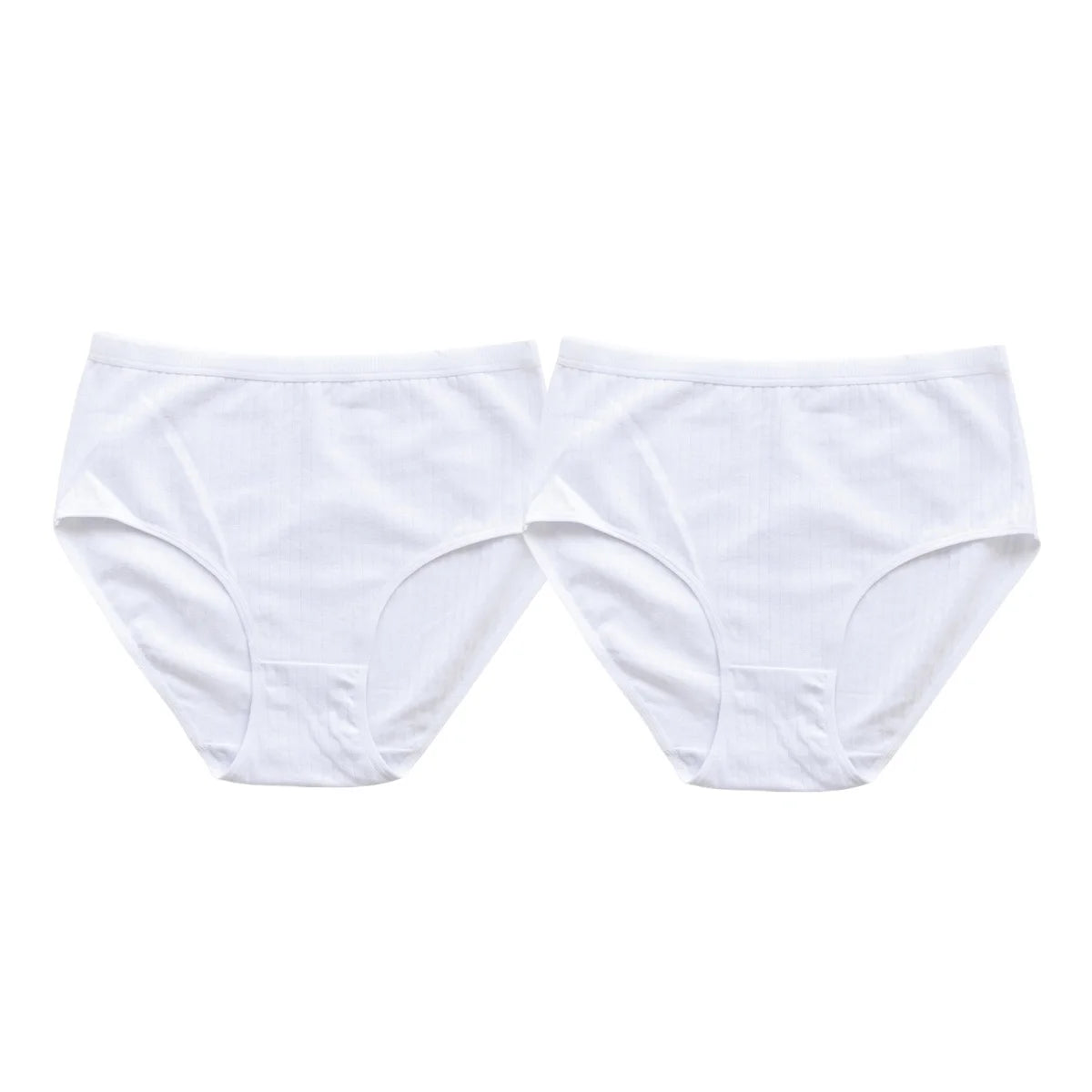 2Pcs/Set Women High Waist Cotton Panties Soft Stretch Tummy Control Ladies Rib Knit Underwear Sexy Lingerie Comfort Briefs S-XXL