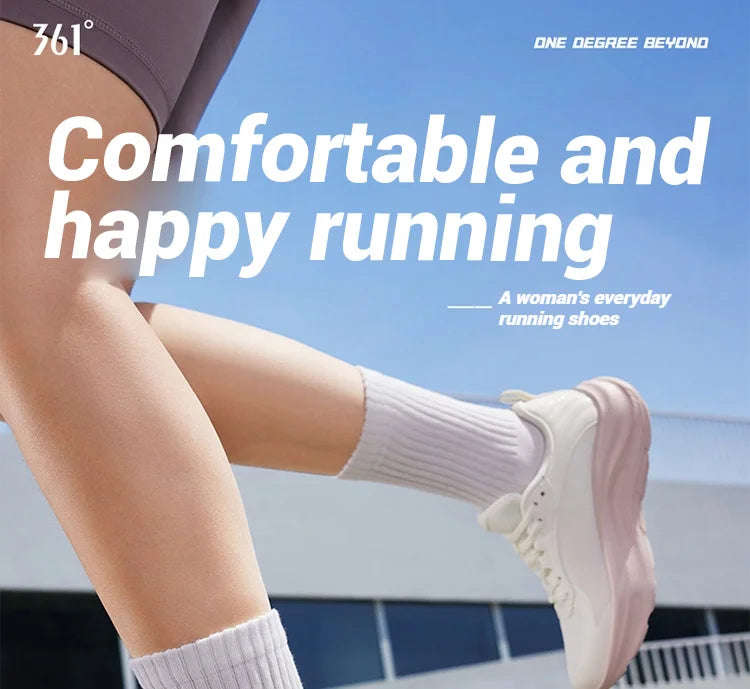 361 Degrees Women's Running Shoes Casual Mesh Anti-slip Lightweight  Trendy Thick-sole Rebond Durable Female Sneakers 682532239