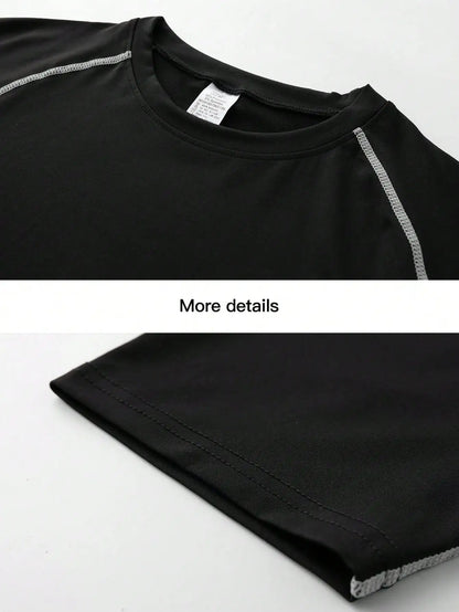 Men Compression Shirt - Quick Dry Sport T Shirt | Short Sleeve Fitness Tee